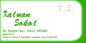 kalman sokol business card
